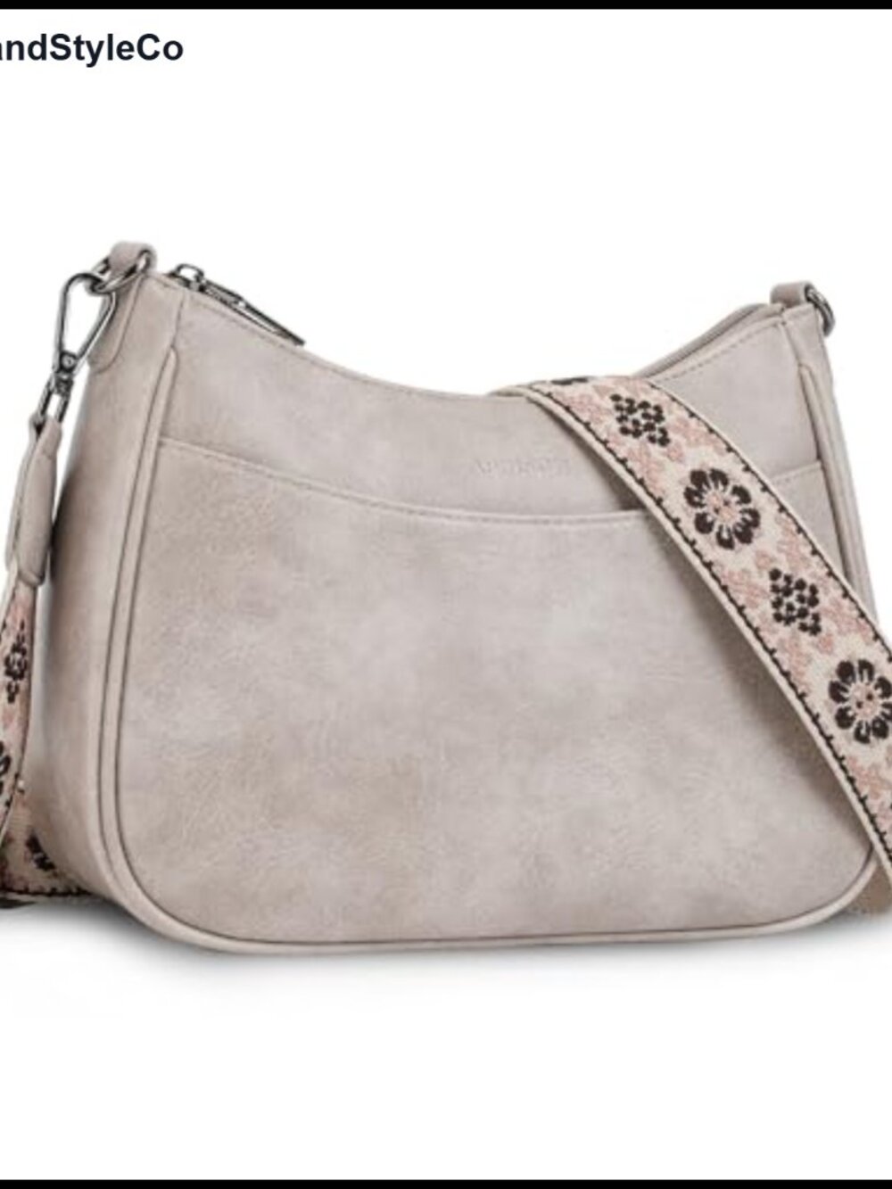 Crossbody Purse Shoulder Handbag, Vegan Leather, Adjustable Strap, Multi-Pocket